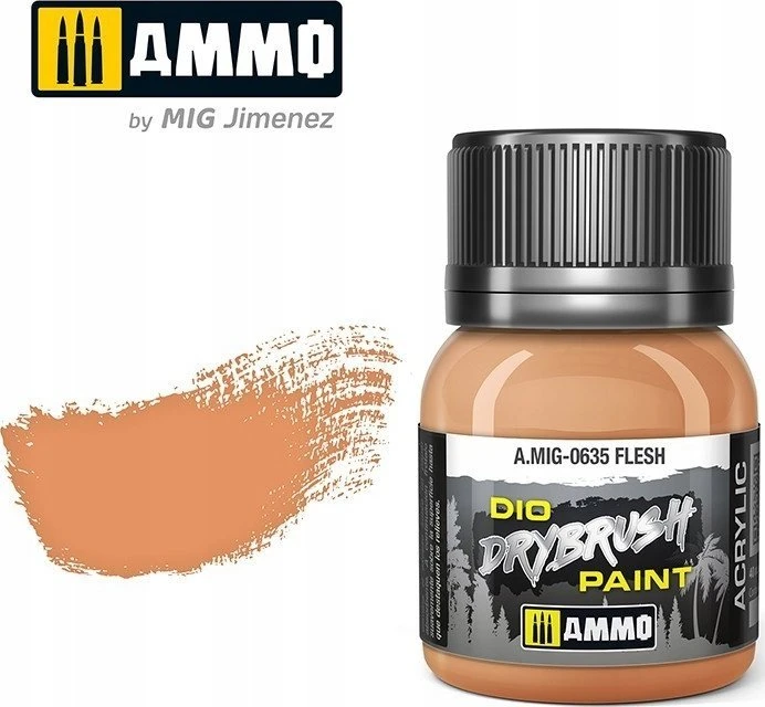 AMMO by MIG Jimenez AMMO by Mig akriliniai sauso teptuko dažai Drybrush Flesh, 40 ml (0635)