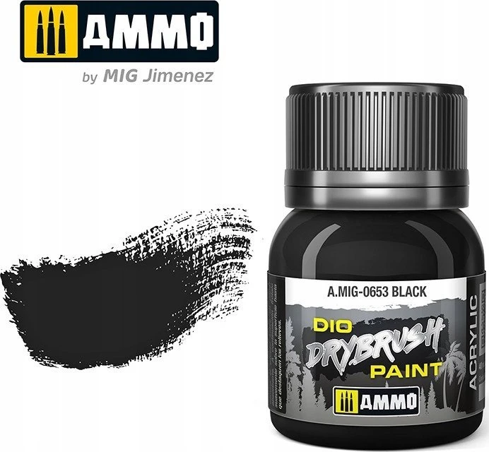 AMMO by MIG Jimenez AMMO MIG DRYBRUSH sendinimo dažai Juodas Brown 40 ml (A.MIG-0653)