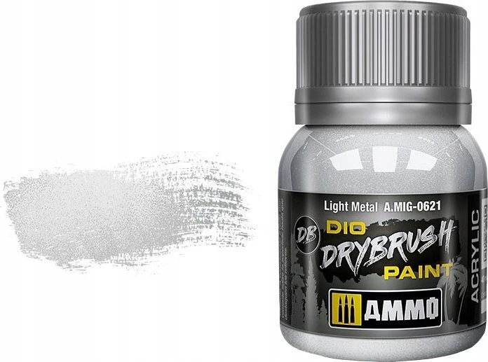 AMMO by MIG Jimenez AMMO MIG DRYBRUSH sendinimo dažai Šviesus metalas 40 ml (0621)