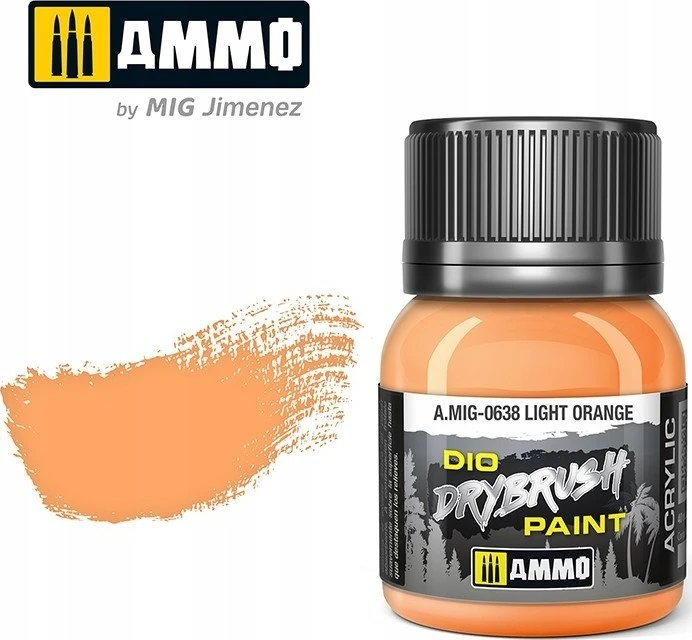 AMMO by MIG Jimenez AMMO MIG DRYBRUSH šviesiai oranžiniai dažai, 40 ml (0638)