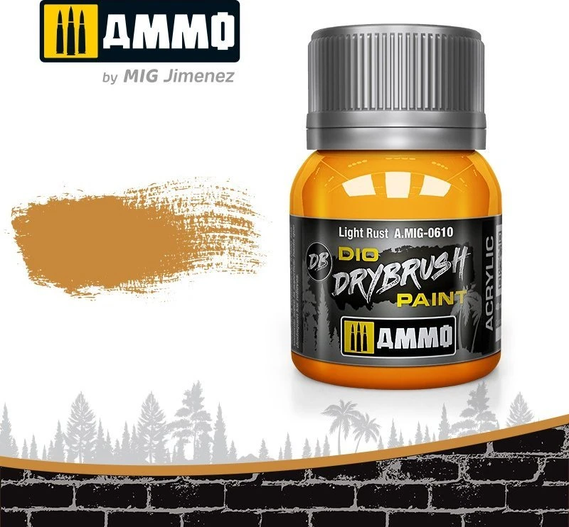 AMMO by MIG Jimenez AMMO MIG DRYBRUSH Light Rust dažai 40 ml sendinimui (0610)