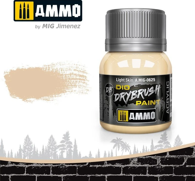 AMMO by MIG Jimenez AMMO MIG DRYBRUSH sendinimo dažai Šviesi oda, 40 ml (0625)