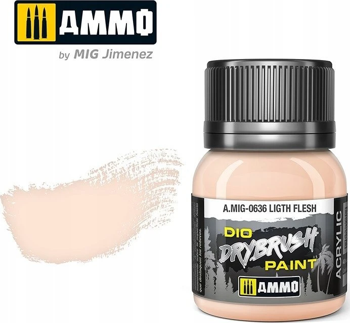 AMMO by MIG Jimenez AMMO MIG Drybrush Light Flesh 40 ml – sendinimo dažai A.MIG-0636