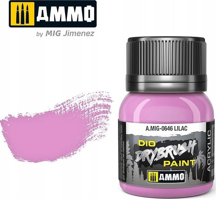 AMMO by MIG Jimenez AMMO MIG Drybrush sendinimo dažai Lilac (alyvinė), 40 ml, 0646