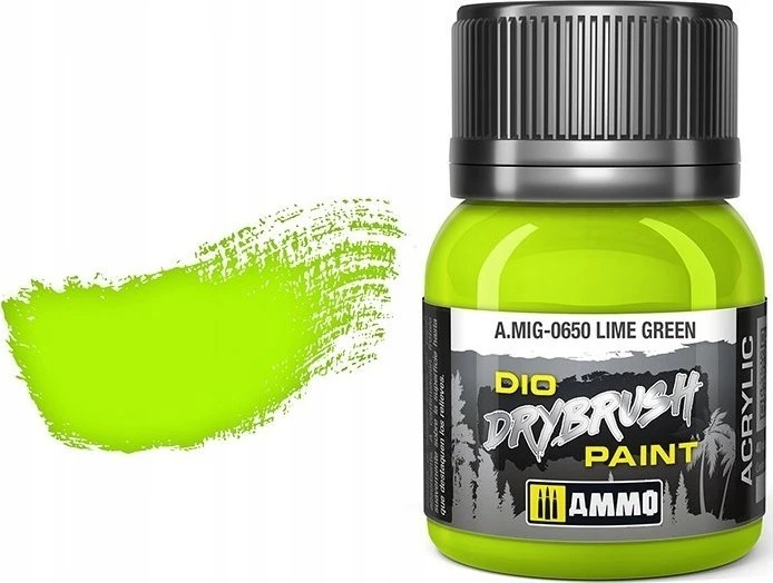 AMMO by MIG Jimenez AMMO MIG DRYBRUSH sendinimo dažai Lime Žalias 40 ml