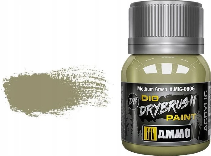 AMMO by MIG Jimenez AMMO MIG Drybrush dažai, Medium Žalias, 40 ml (0606)