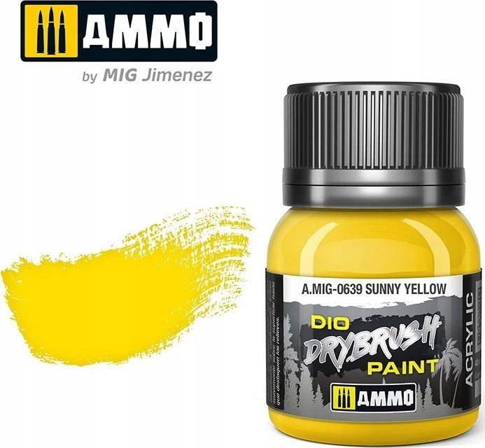 AMMO by MIG Jimenez AMMO MIG DRYBRUSH sendinimo dažai Sunny Geltona 40 ml (0639)