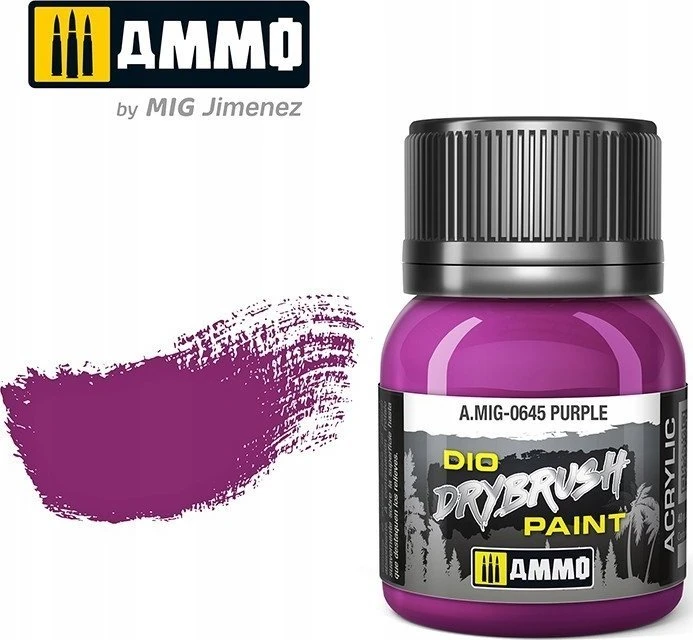 AMMO by MIG Jimenez AMMO MIG DRYBRUSH akriliniai dažai – Violetinė, 40 ml (A.MIG-0645)