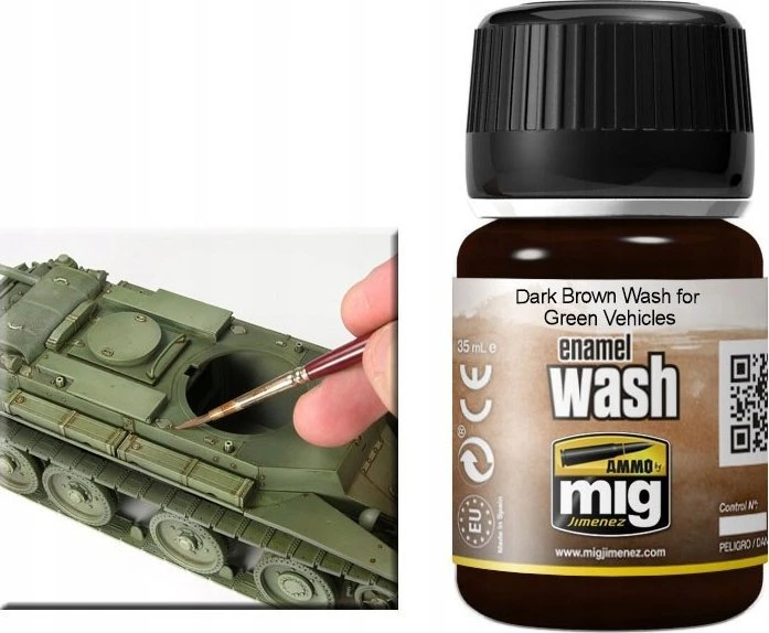 AMMO by MIG Jimenez Tamsiai rudas sendinimo ploviklis žaliems modeliams, 35 ml
