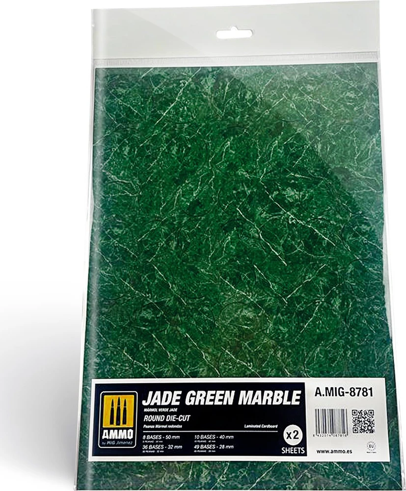 AMMO by MIG Jimenez AMMO MIG Jade Žalias Marble – apvalūs diskai bazėms 28–50 mm (8781)