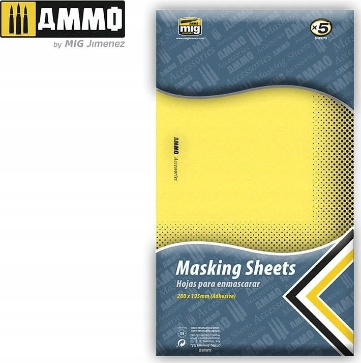 AMMO by MIG Jimenez AMMO MIG Maskavimo lapai aerografui 280×195 mm, be klijų likučių 8043