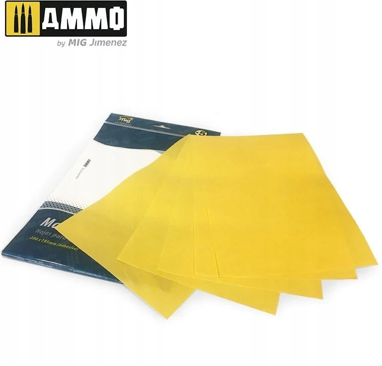 AMMO by MIG Jimenez AMMO MIG Maskavimo lapai aerografui 280×195 mm, be klijų likučių 8043
