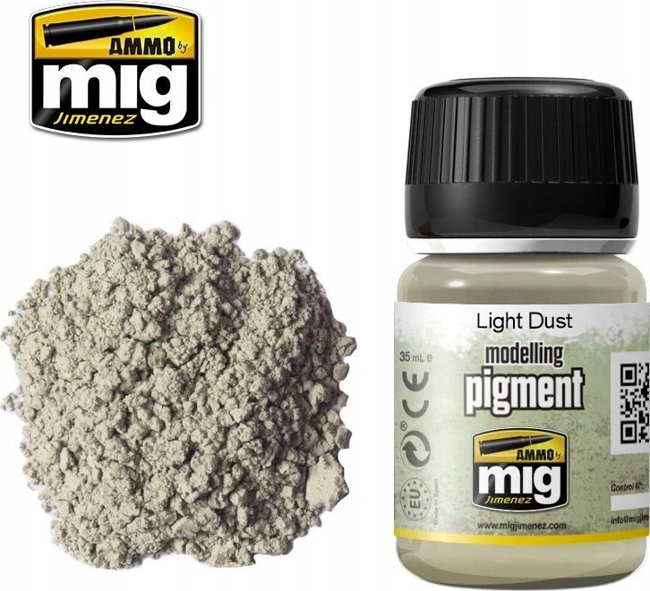AMMO by MIG Jimenez AMMO MIG pigmentas Light Dust 35 ml, itin smulkus (A.MIG-3002)