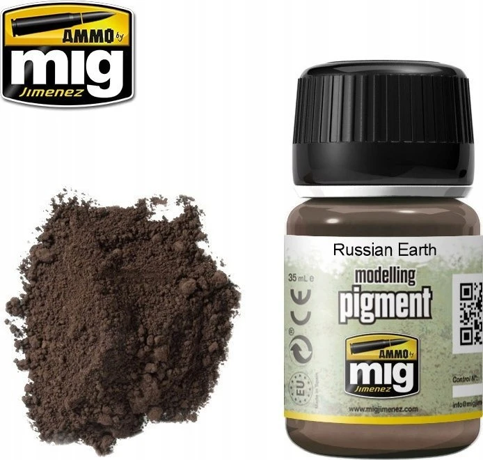 AMMO by MIG Jimenez AMMO MIG Pigmentas Russian Earth 35 ml, tamsi žemė, 3014