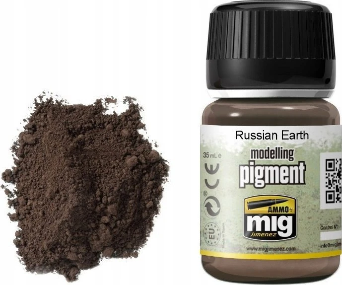 AMMO by MIG Jimenez AMMO MIG Pigmentas Russian Earth 35 ml, tamsi žemė, 3014