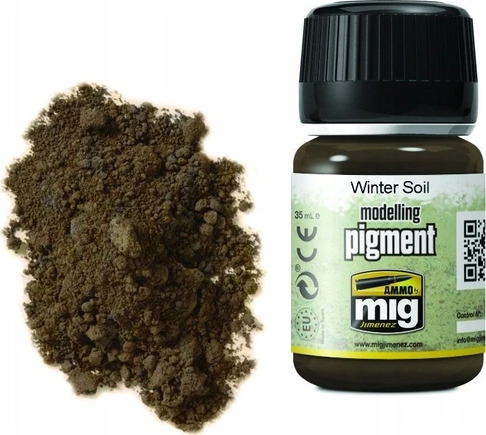 AMMO by MIG Jimenez AMMO MIG pigmentas Winter Soil, 35 ml – tamsi žemė maketams A.MIG-3029