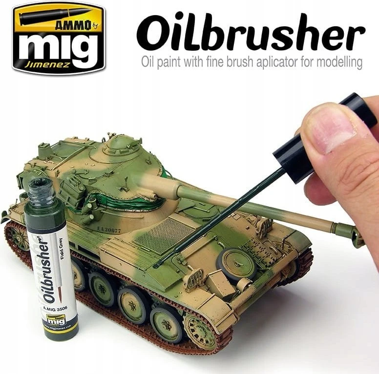 AMMO by MIG Jimenez AMMO MIG Oilbrusher 3501 Balta – aliejiniai dažai su teptuku modeliams