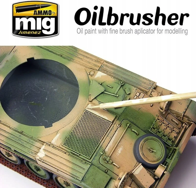 AMMO by MIG Jimenez AMMO MIG Oilbrusher 3520 BASIC FLESH – aliejiniai dažai su teptuku sendinimui