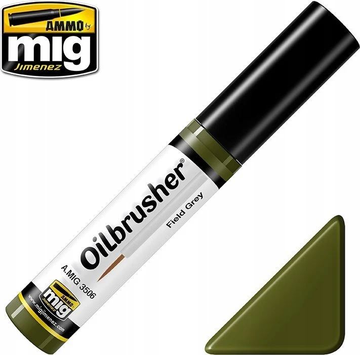 AMMO by MIG Jimenez AMMO MIG Oilbrusher – Field Žalias 3506, aliejiniai dažai sendinimui