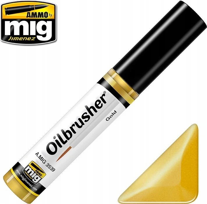 AMMO by MIG Jimenez AMMO MIG Oilbrusher auksinė 3539 – aliejiniai dažai sendinimui