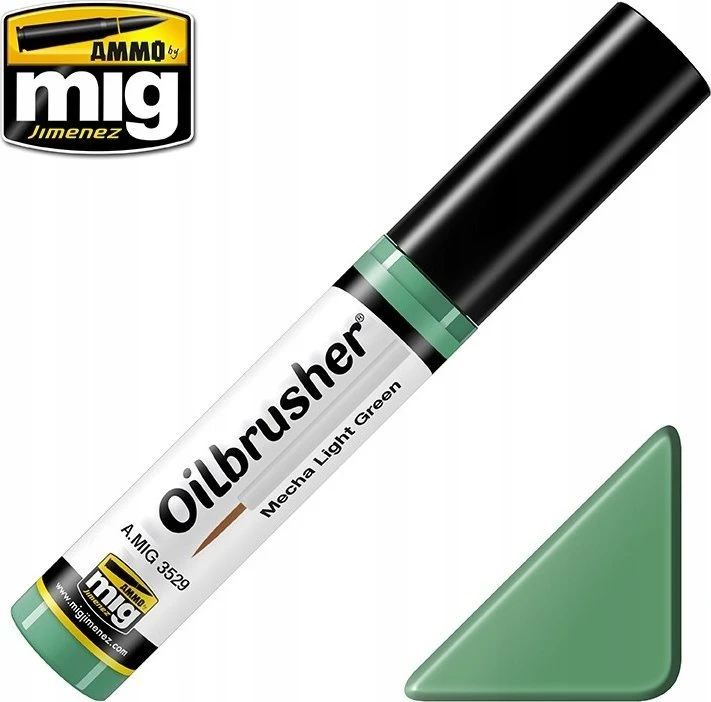 AMMO by MIG Jimenez AMMO MIG Oilbrusher aliejiniai dažai sendinimui – Mecha Light Žalias 3529