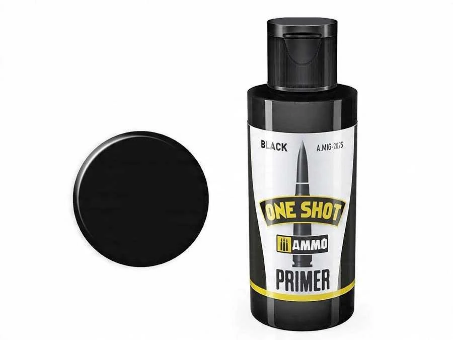 AMMO by MIG Jimenez AMMO MIG One Shot gruntas – juodas, 60 ml, vandens pagrindo