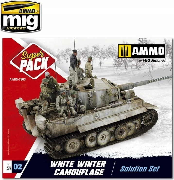 Vallejo Ammo: Super Pack – balto žiemos kamufliažo tirpalo rinkinys