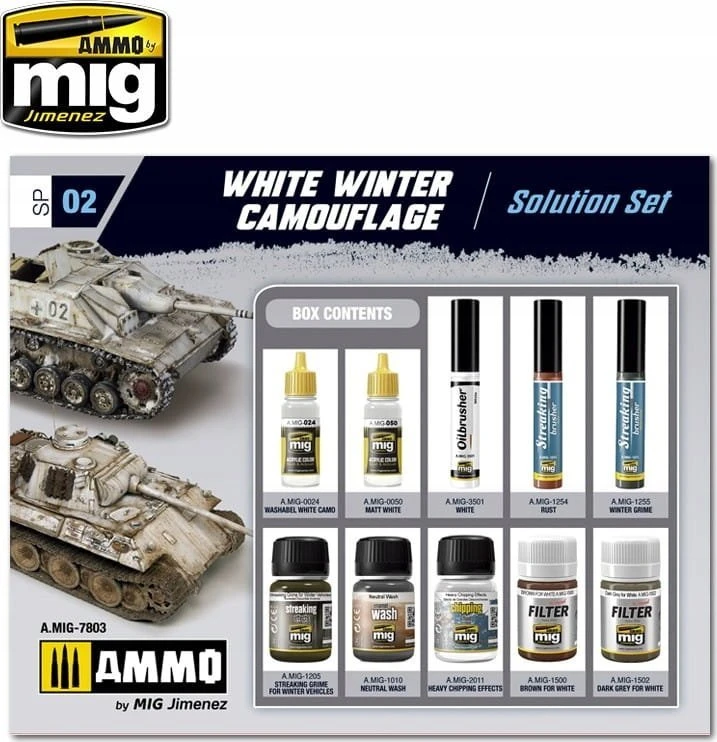 Vallejo Ammo: Super Pack – balto žiemos kamufliažo tirpalo rinkinys