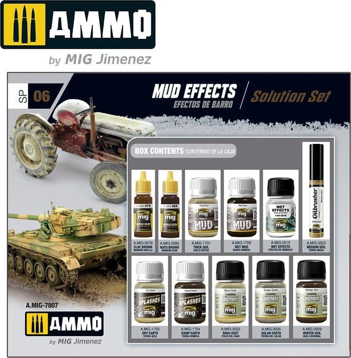 AMMO by MIG Jimenez AMMO MIG Mud Effects sendinimo rinkinys 7807 – purvo ir žemių efektai