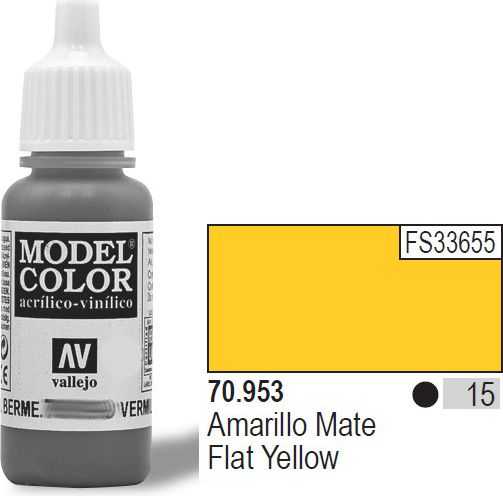 Vallejo Farba Nr15 Flat Geltona Matt 17ml 70953