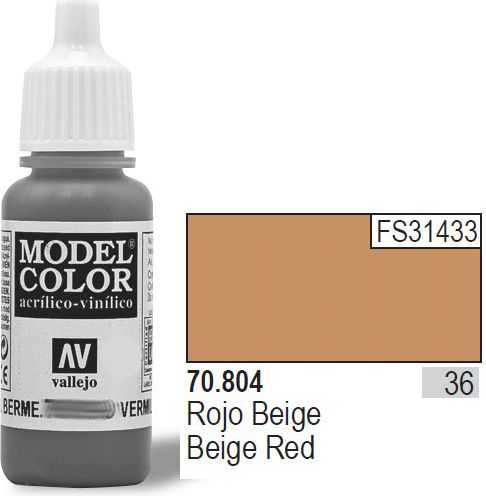 Vallejo Farba Nr36 Raudona rusvai gelsvas Matt 17ml - 70804