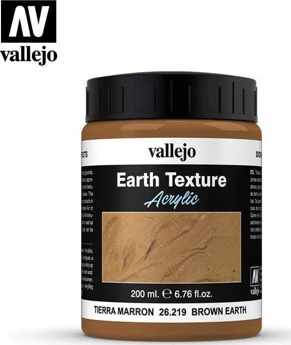 Vallejo Masa Earth* tekstūros dažai 200 ml ruda žemė