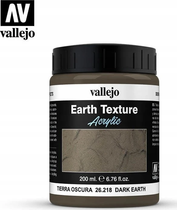 Vallejo : 26.218 - Diorama FX - Žemės tekstūros - Tamsi žemė (200 ml)