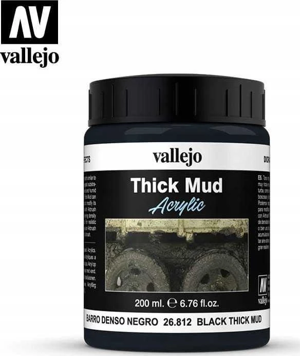 Vallejo Vallejo: 26.812 - Diorama FX - Tirštas purvas - Juodasis purvas (200 ml)