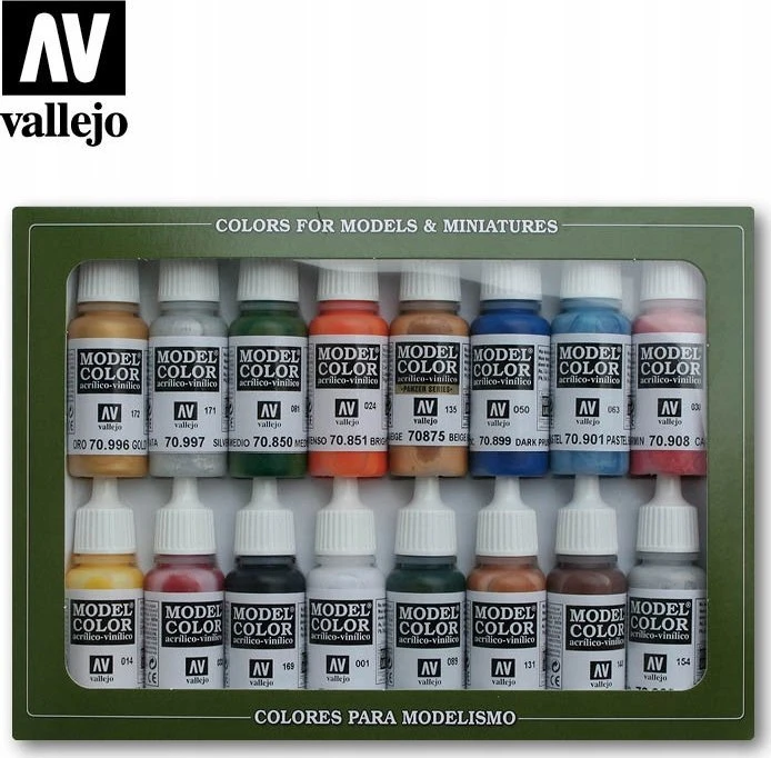 Vallejo Vallejo: 70.101 – Modelio spalva – Figūra – „Folkestone Basics“ (16 x 18 ml)