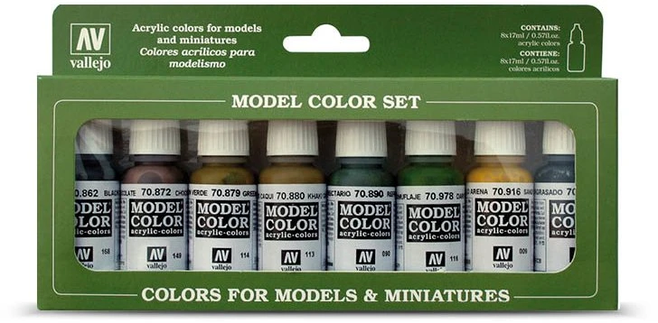 Vallejo : 70.108 - Model Color rinkinys - Tankų spalvos (8 x 18 ml)