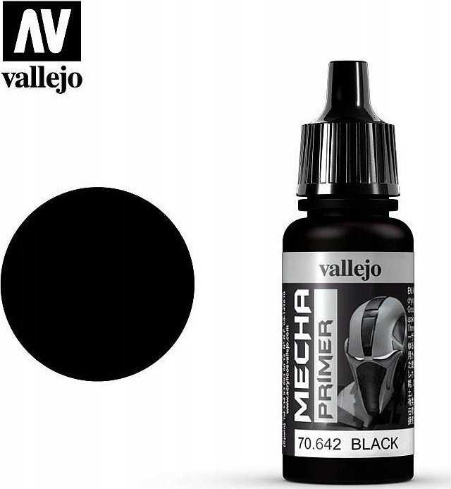 Vallejo Vallejo 70.642, Bazinis dažų gruntas, Plastikas, Paruoštas maišymas, Juoda, Satinas, Butelis