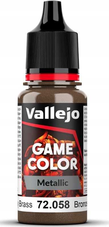 Vallejo Vallejo: 72.058 – Žaidimo spalva – Metallic – Žalvarinė (18 ml)