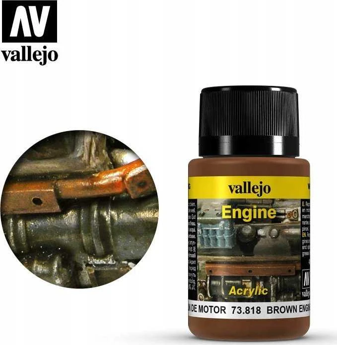 Vallejo Vallejo: 73.818 - „Weathering FX“ - Variklis - Rudi variklio suodžiai (40 ml)