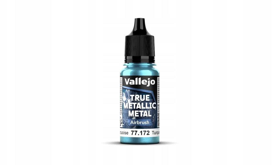 Vallejo Vallejo: 77.172 - True Metallic Metal - Airbrush - Hydra Turquoise (18 ml)