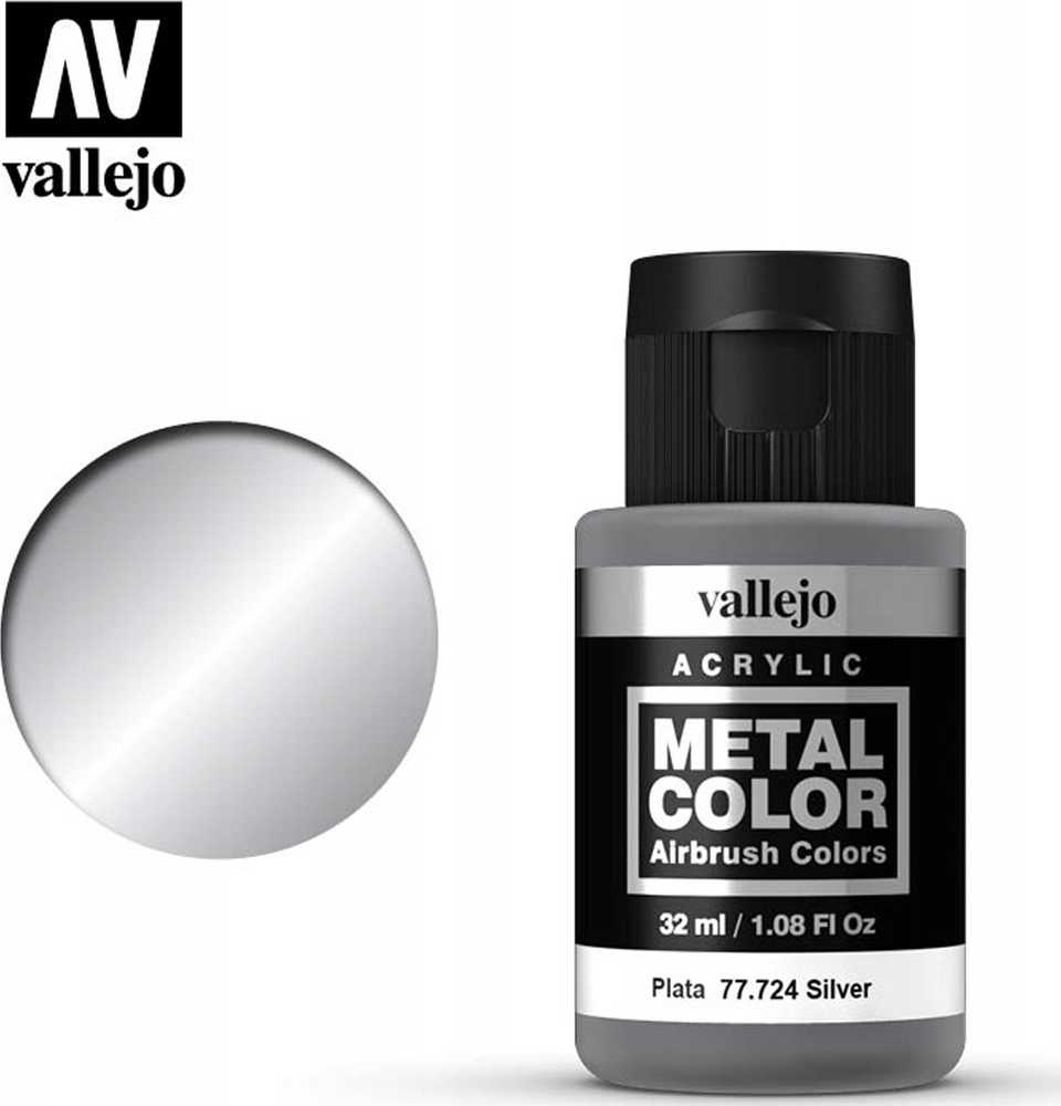 Vallejo Vallejo: 77.724 - Metalo spalva - Sidabras (32 ml)