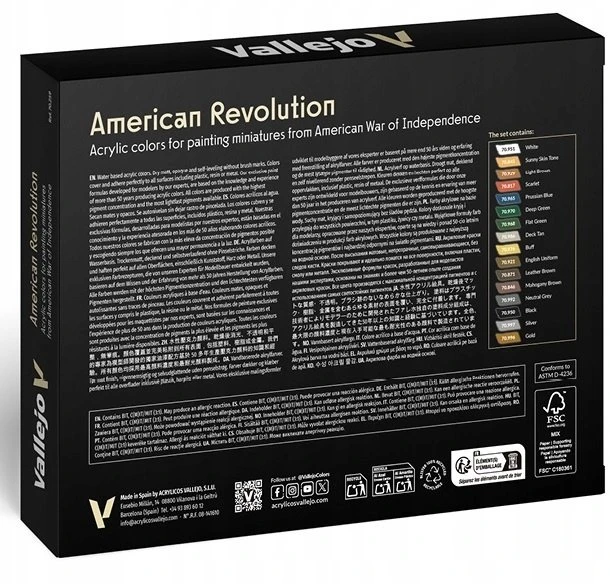 Vallejo: Model Color - Figūrėlės - Amerikos revoliucija (16 x 18 ml)