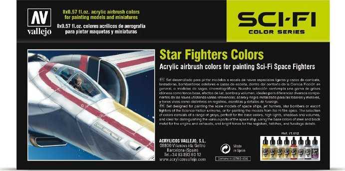 Vallejo Vallejo: Mokslinė fantastika – „Star Fighters“ dažai 8x17 ml
