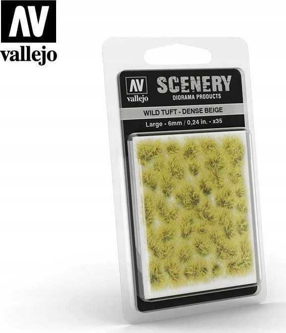 Vallejo Wild Tuft Dense Beige 6mm kuokšteliai pakuotėje