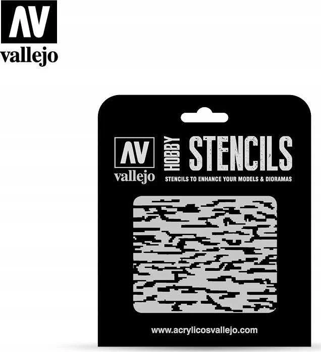 Vallejo: ST-CAM004 – Trafaretai – Pixelated Modern Camo