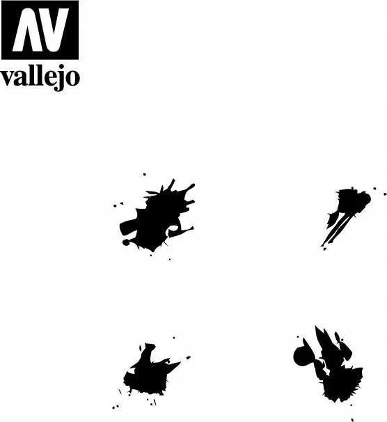 Vallejo: Trafaretai – išsiliejusio benzino žymės
