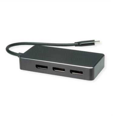 Adapteris AV Value VALUE Adapteris USB tipo C -DP Daugiakanalis, 3x DP, 4K, V/M