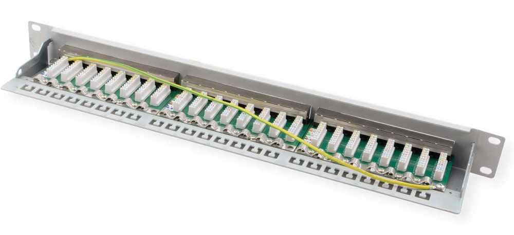 VALUE VALUE Patch panel kat. 6A (EA klasė) 19", 24 prievadai, STP, pilkas