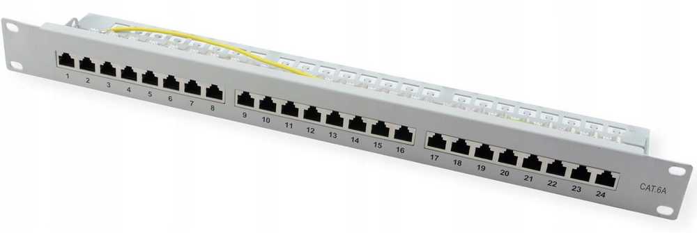 VALUE VALUE Patch panel kat. 6A (EA klasė) 19", 24 prievadai, STP, pilkas