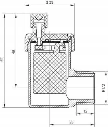 Valvex 4700750 AUTOMATINIS ATLIEŠINIMO VOŽtuvas ANGLED 1/2 '' GAMMA Baltas // G.ZODPO-1/2-VX-ANGLE-Baltas